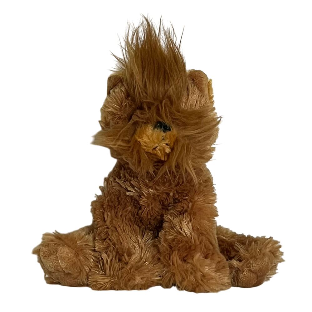 Dark Brown Shaggy Mane Lion Plush Small Size